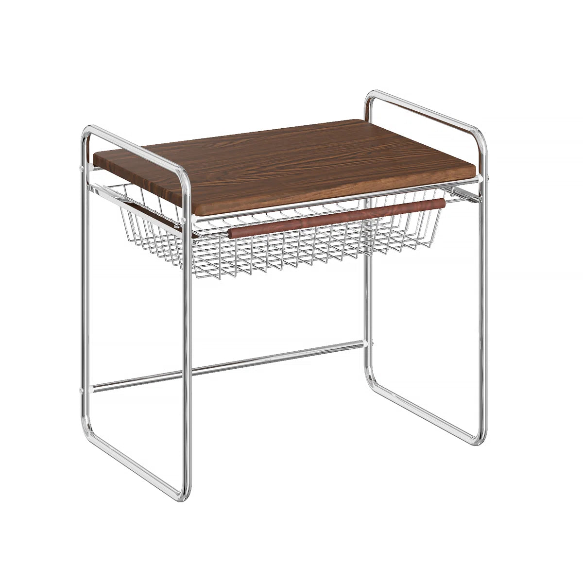 Kitchen Rack: Multifunctional Storage Rack for Microwave Oven with Wooden Tabletop and Steel Drawers