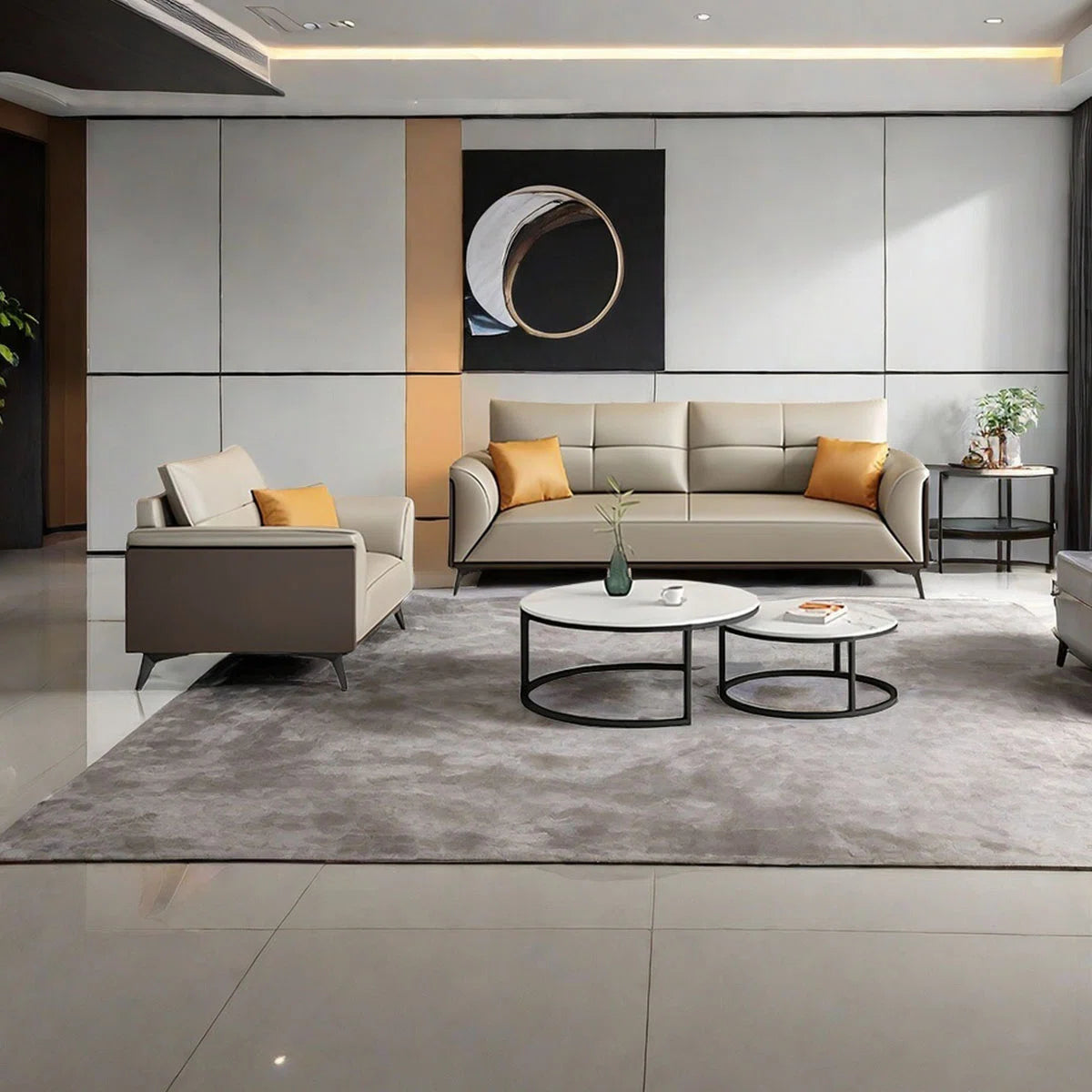 7 Seater Sofa Set: Simple Business Sofa Set for Modern Collection