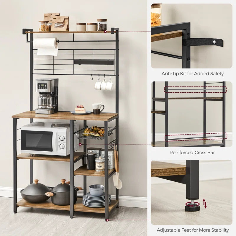 Microwave Stands: 35.4'' Steel Standard Baker's Rack with Microwave Stands