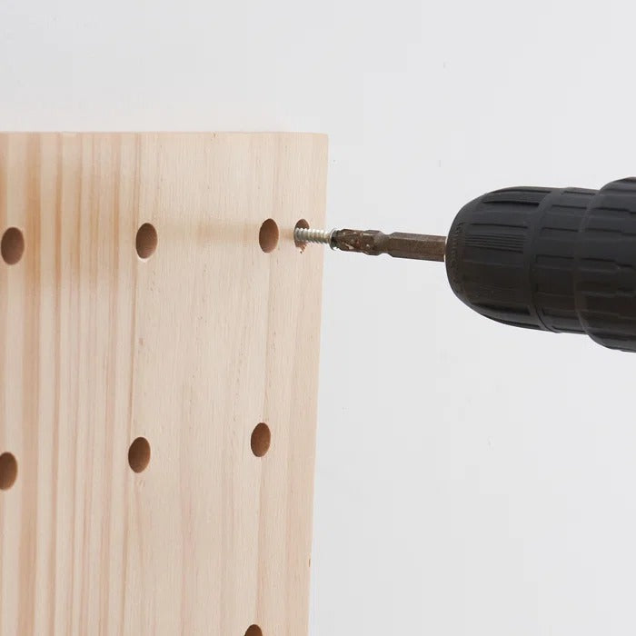 Peg Board: 16'' H x 23'' W Trimmable Wood Pegboard