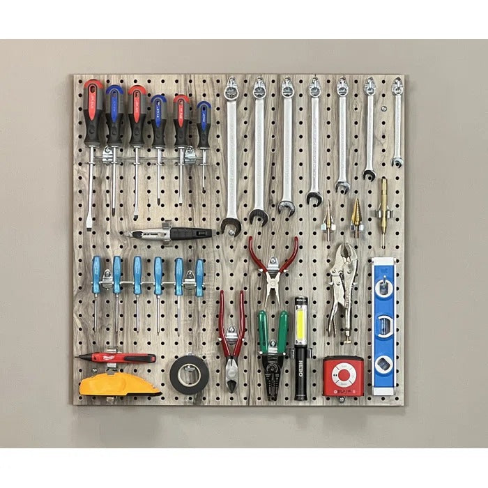 Peg Board: 24'' H x 24'' W Wood Pegboard