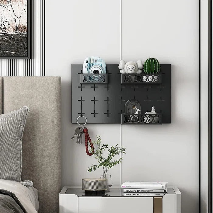 Peg Board: 9.44'' H x 15.74'' W Trimmable Metal Pegboard