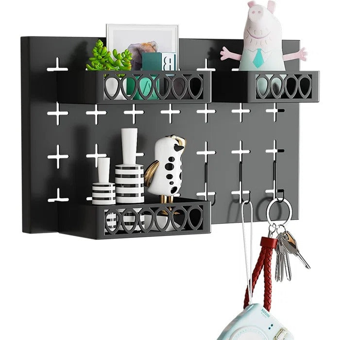Peg Board: 9.44'' H x 15.74'' W Trimmable Metal Pegboard