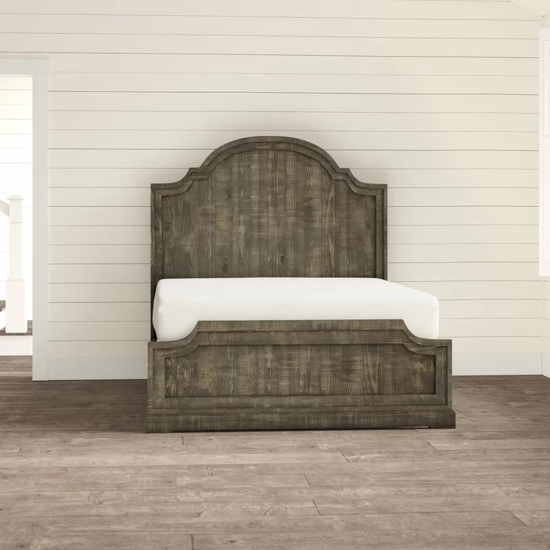 Poster Bed: High Headboard Wooden Bed