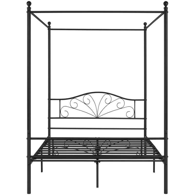 Poster Bed: Modern Metal Bed Black