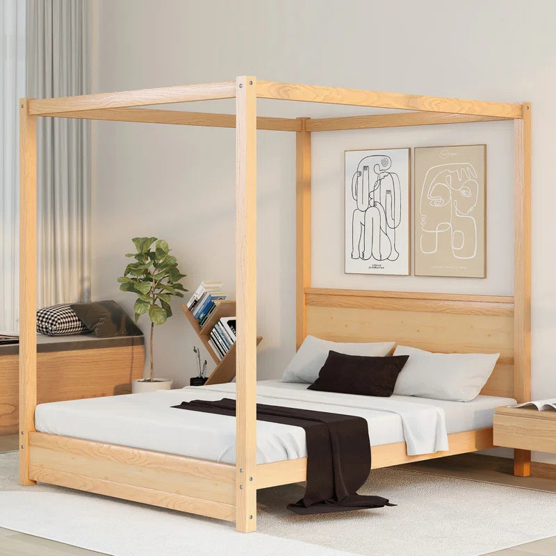 Poster Bed: Modern Wooden Bed