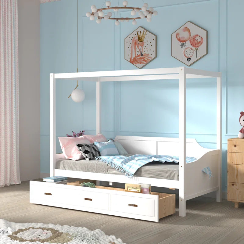 Poster Bed: Storage Bed White