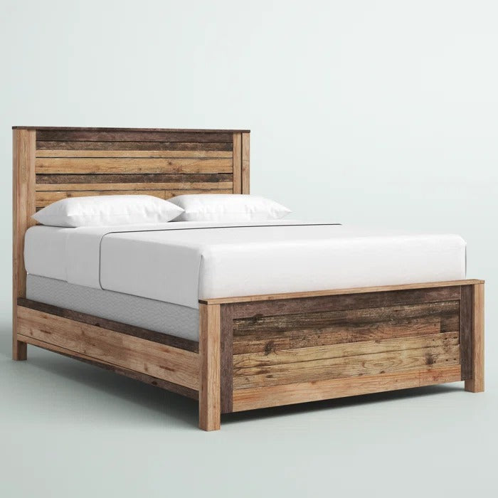 Queen Size Bed: Solid and Engineered Wood Frame