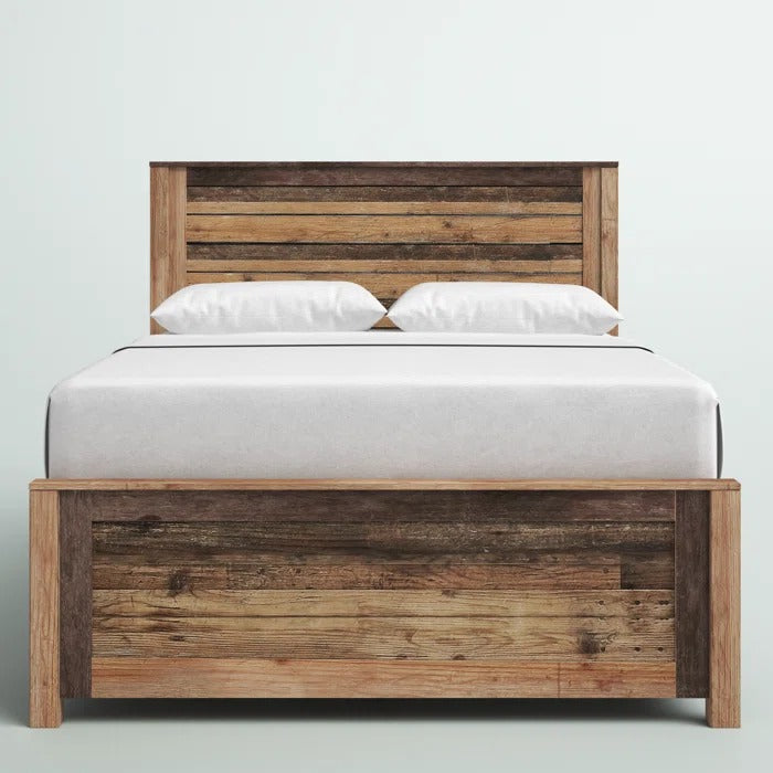 Queen Size Bed: Solid and Engineered Wood Frame