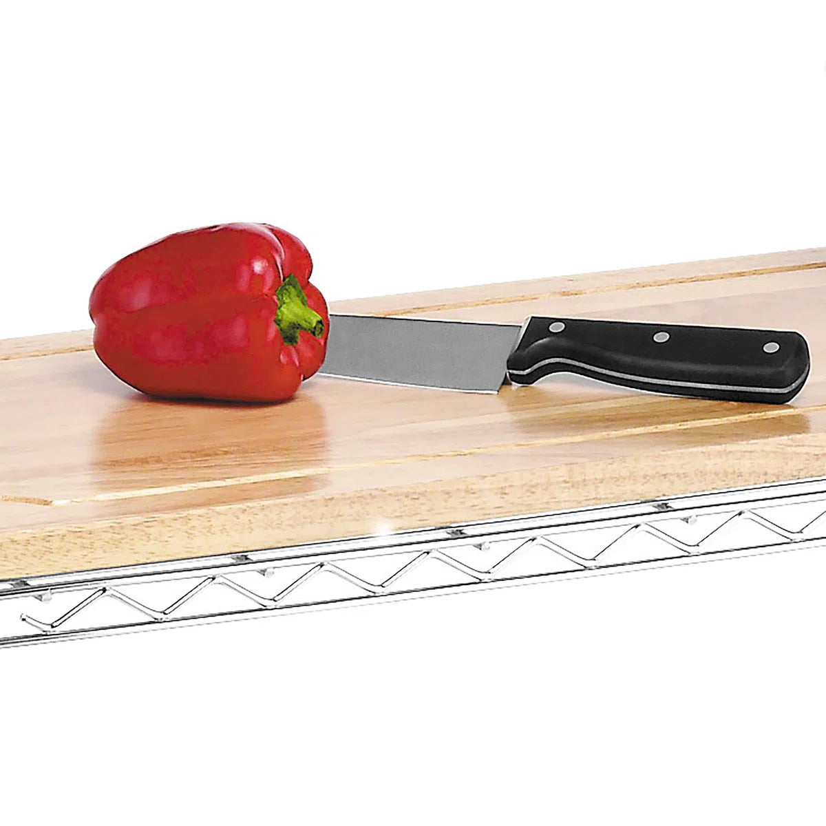 Kitchen Racks: 36.25'' Adjustable Metal Baker's Rack with Wood Countertop and Hanging Hooks
