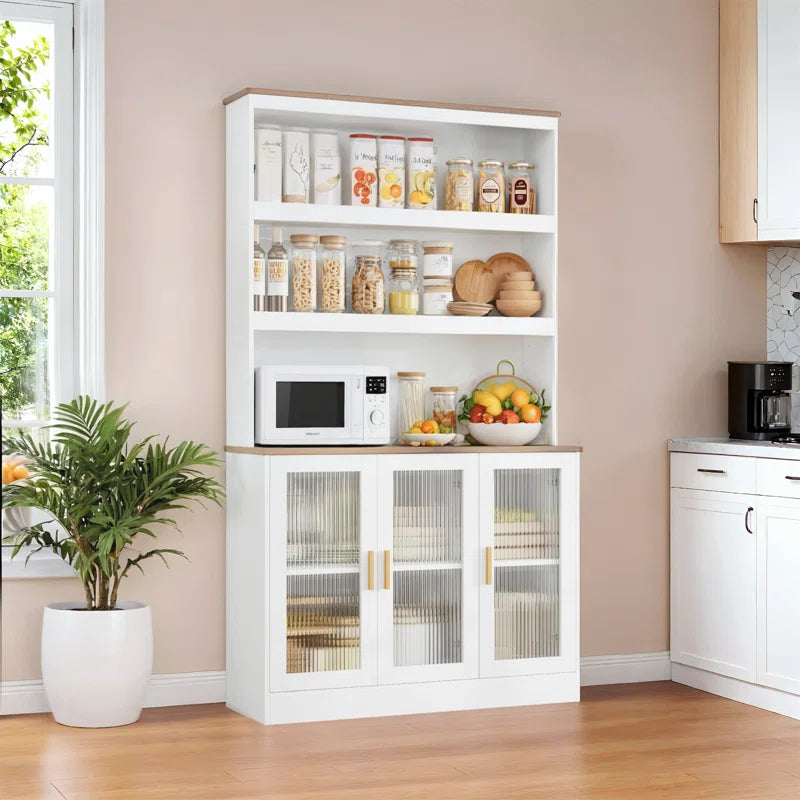 Kitchen Racks: Towerside 5-Tier Baker's Rack Featuring Adjustable Shelves, Spacious Desktop, and Cable Management System