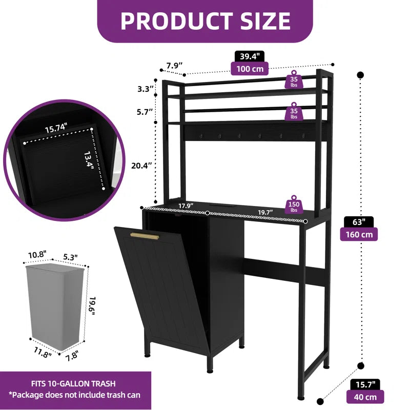 Kitchen Racks: Metal Baker's Rack Measuring 39.4'' With Microwave Compatibility