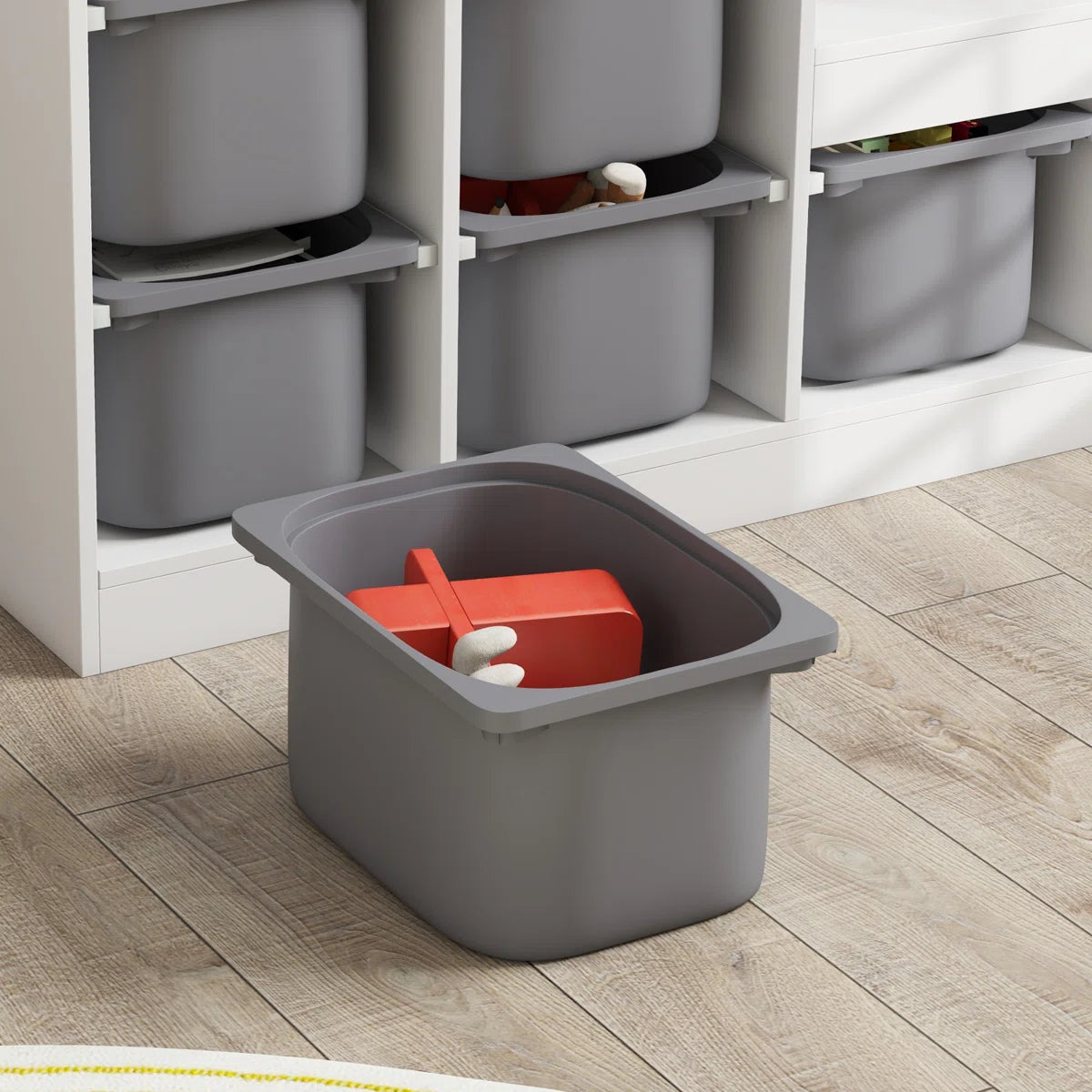 Kids Toy Storage Unit – 3-Layer Organiser with 6 Removable Bins for Toddlers