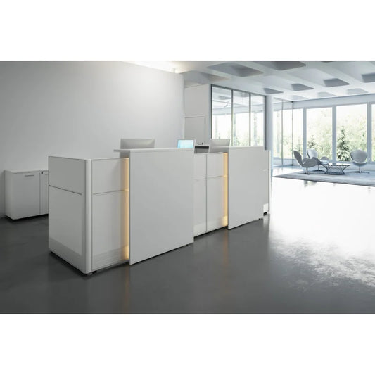 Reception Table: 2 Person Rectangular Laminate Desk