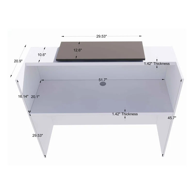 Reception Table: 53'' Rectangular Desk