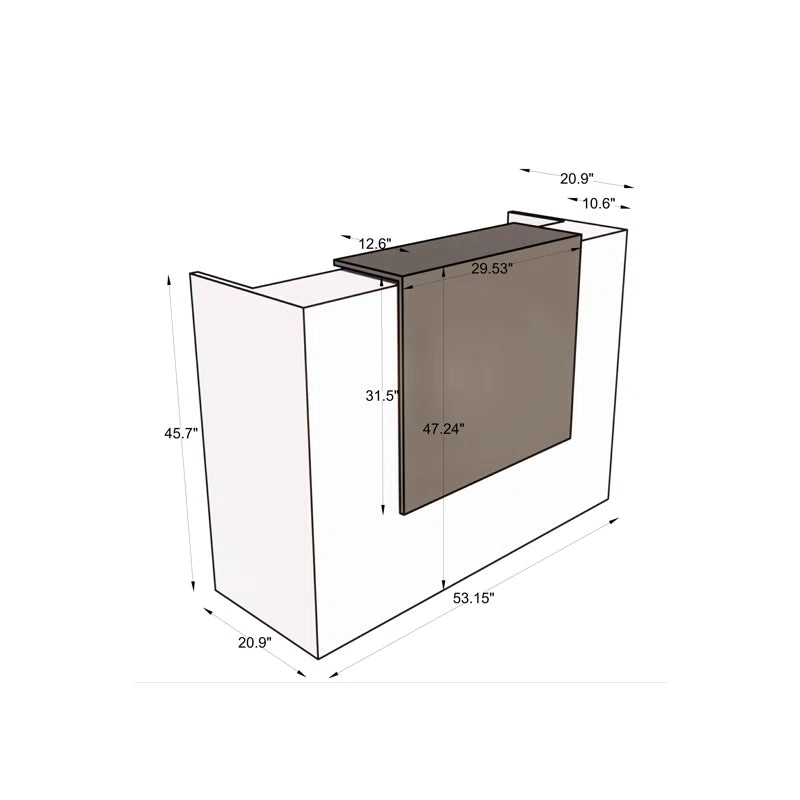 Reception Table: 53'' Rectangular Desk