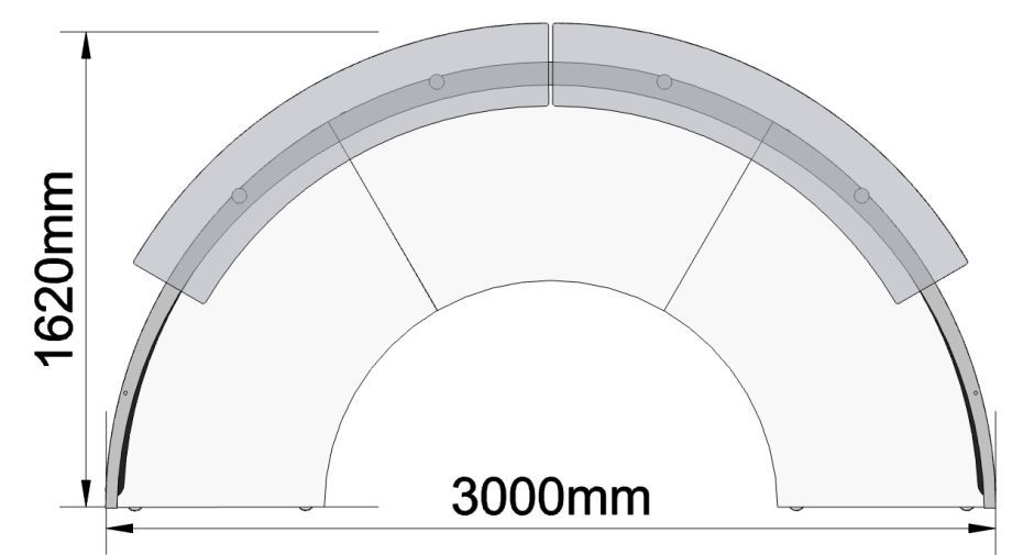 Reception Table: C shaped Desk