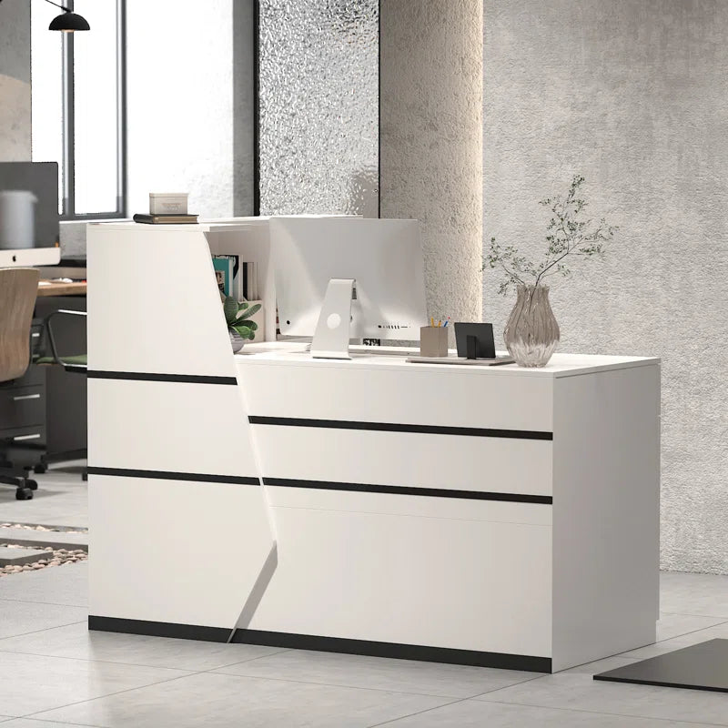 Reception Table: L-Shape Laminate Desk