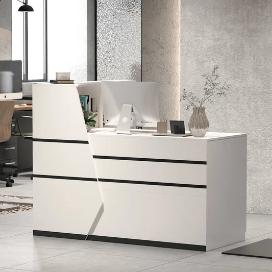 Reception Table: L-Shape Laminate Desk