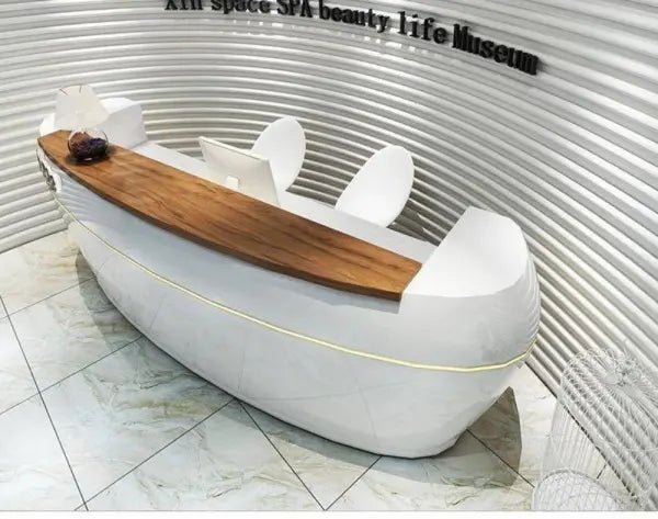 Reception Table: Modern Office Desk