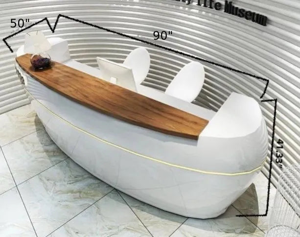 Reception Table: Modern Office Desk