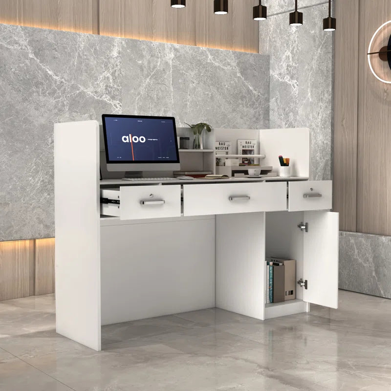 Reception Table: Rectangular Wood Desk