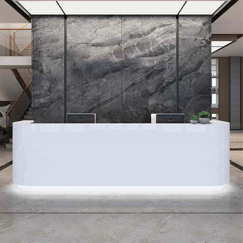 Reception Table: White Modern Desk