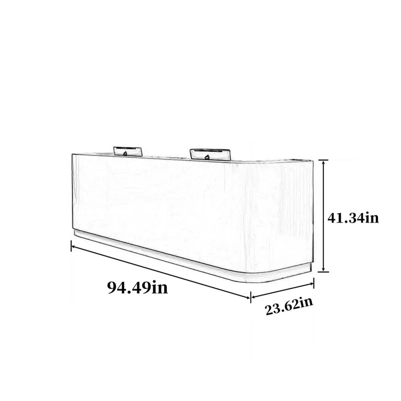 Reception Table: White Modern Desk