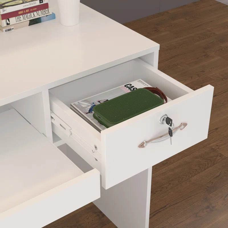 Reception Table: Wooden White Desk