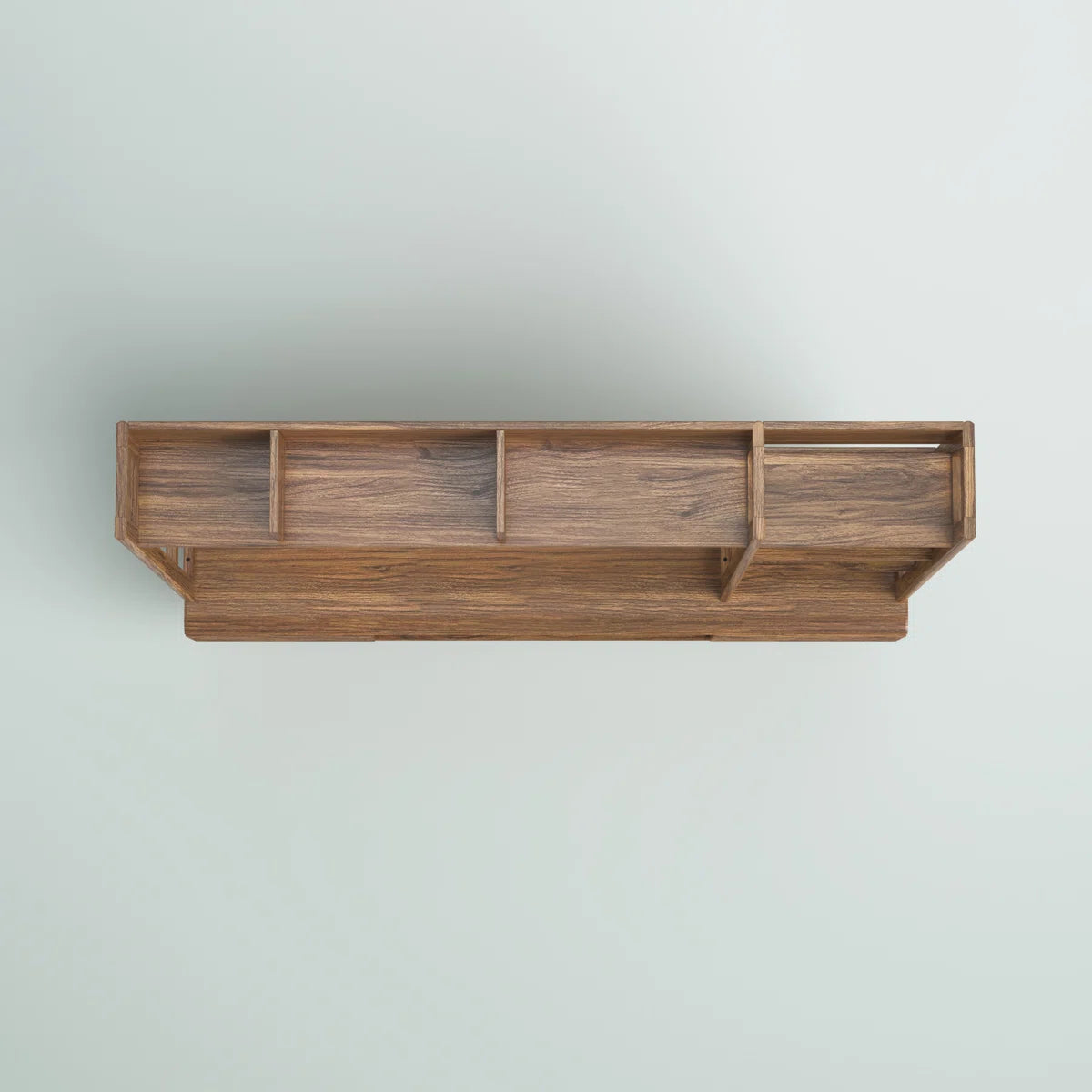 tv panel: Modern tv panel with open shelves and clean design
