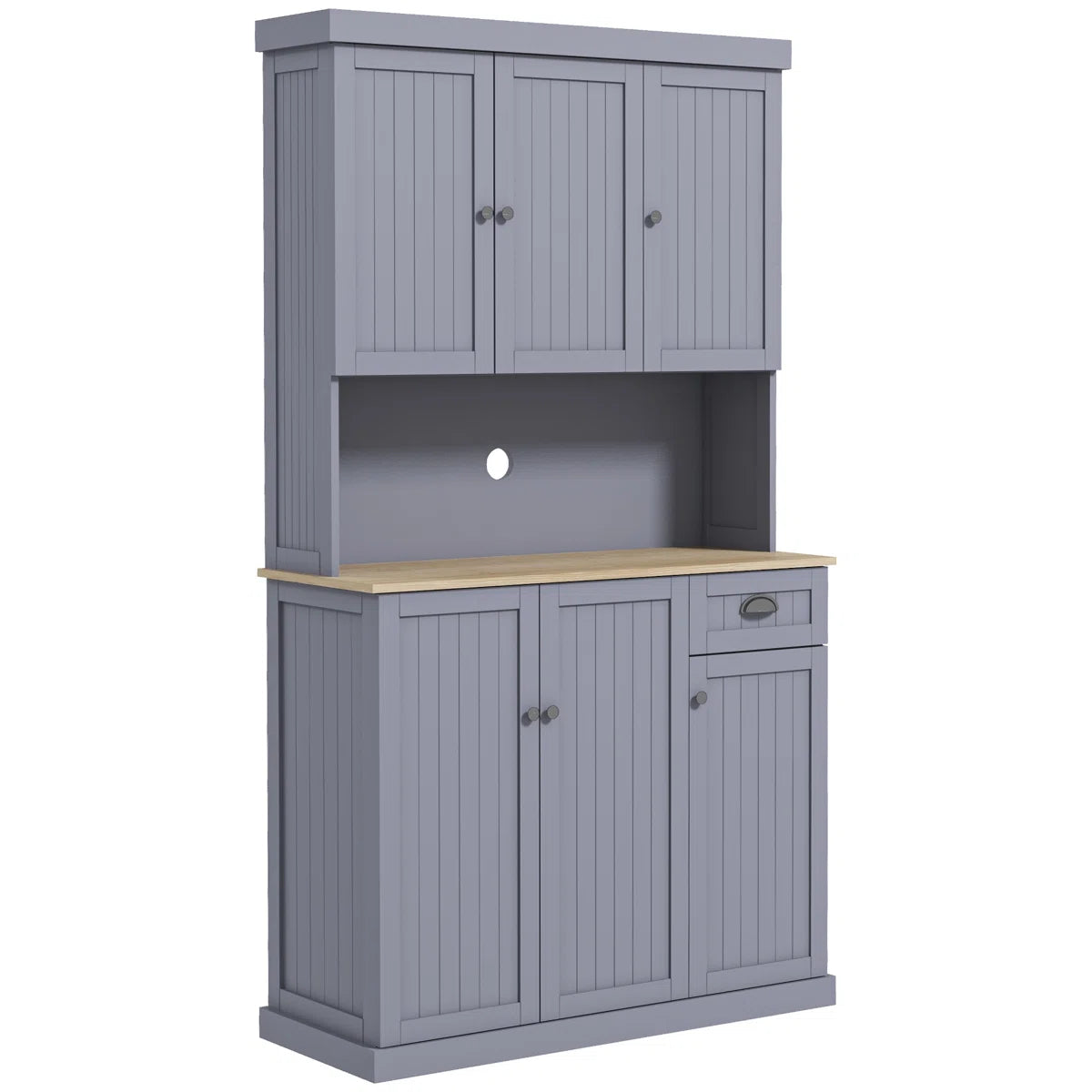 Microwave Stands: 70.75'' Freestanding Kitchen Pantry Cabinet