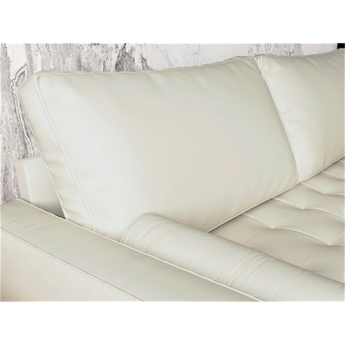 Luxury Sofa Sets: 2-Piece Faux Leather Sofa Set & Loveseat with 2 Toss Pillows
