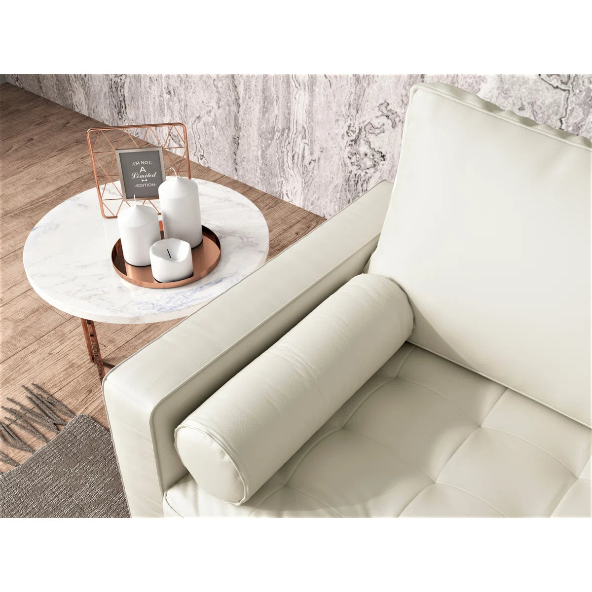 Luxury Sofa Sets: 2-Piece Faux Leather Sofa Set & Loveseat with 2 Toss Pillows