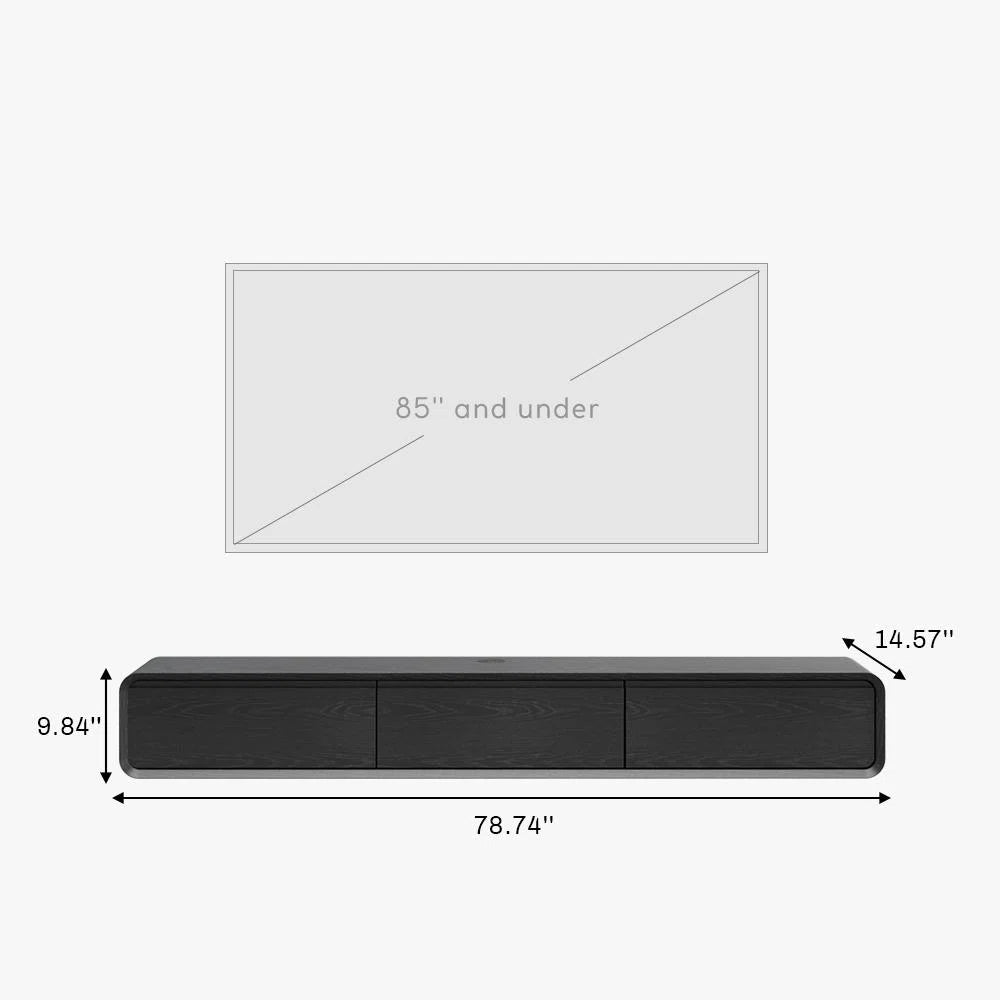 tv panel: 78.74" Handmade Floating TV Stand, Wall Mounted and Assembled