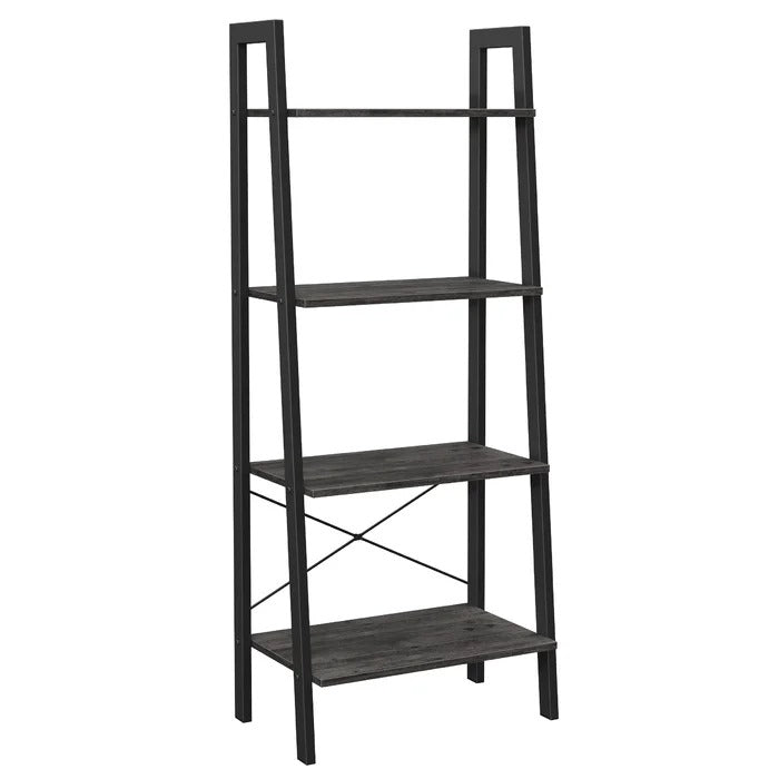 Bookshelf: Rustic Brown Etagere Bookcase