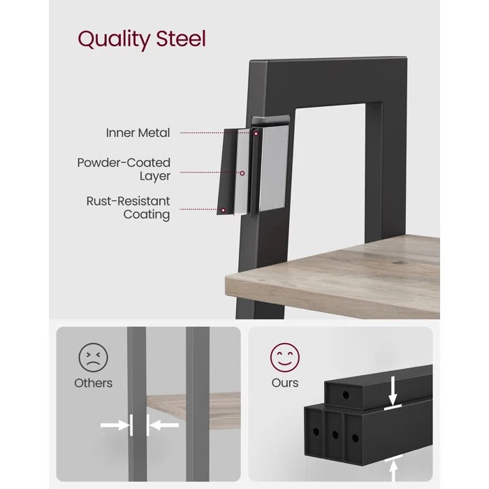 Bookshelf: Rustic Brown Etagere Bookcase