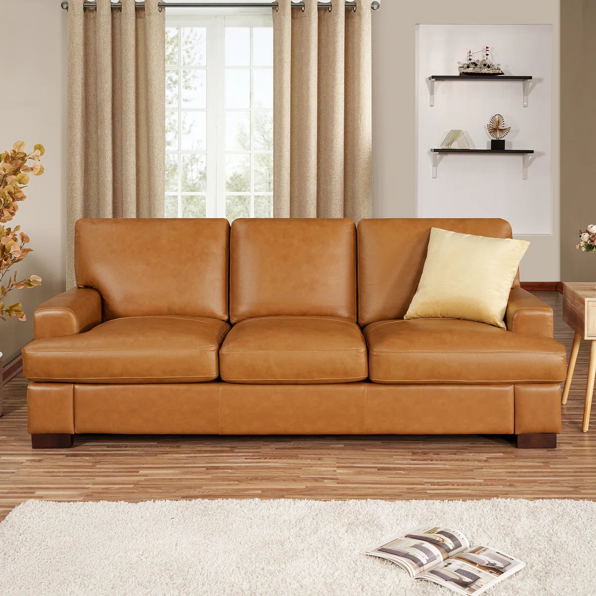 7 Seater Sofa Set: Sasakwa Leather Living Room Set with Sofa