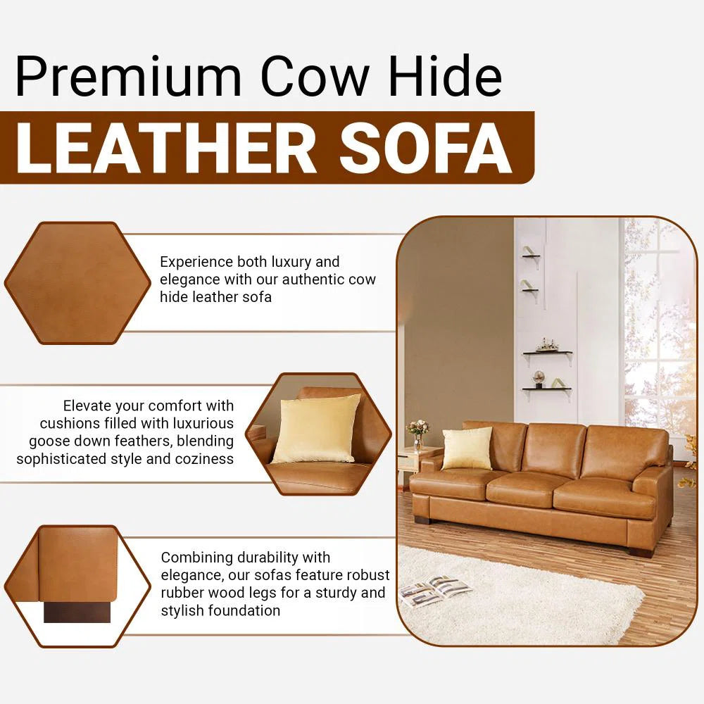 7 Seater Sofa Set: Sasakwa Leather Living Room Set with Sofa