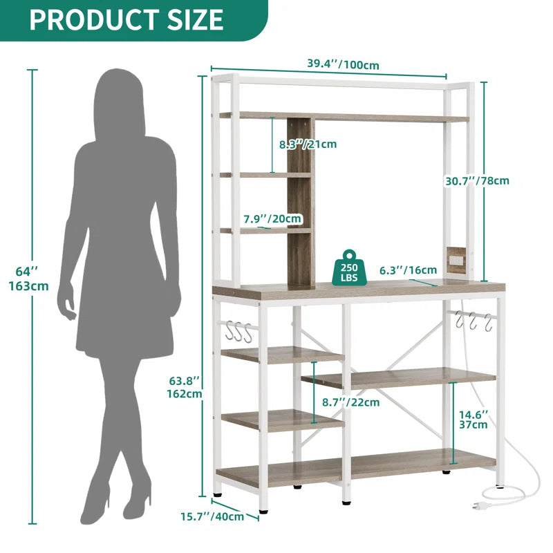 Kitchen Racks: Modern Multi-Purpose Kitchen and Workstation Shelf with Storage