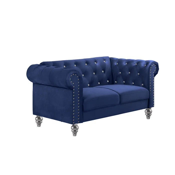 7 Seater Sofa Set: 2-Piece Velvet Living Room Furniture for Modern Spaces