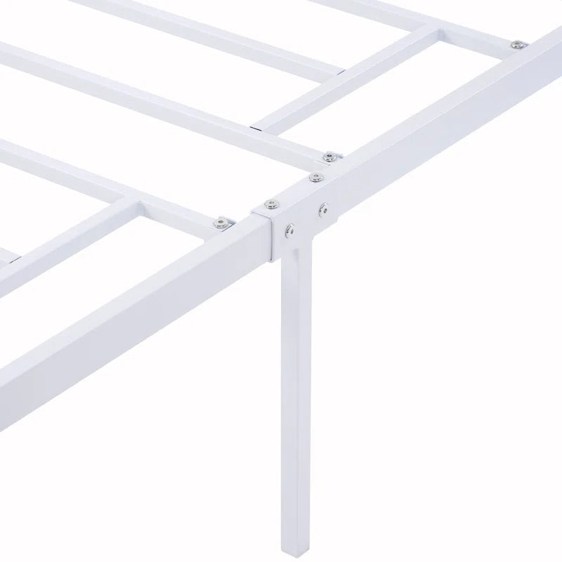 Single Bed: Metal And Wood Frame Bed