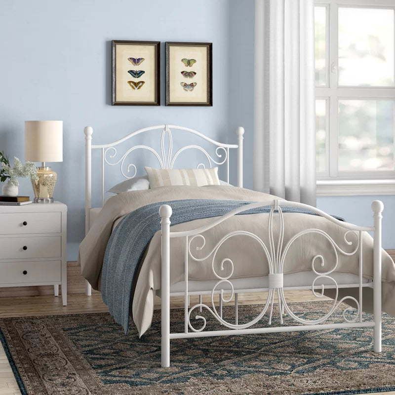 Single Bed: Metal Bed Modern Design