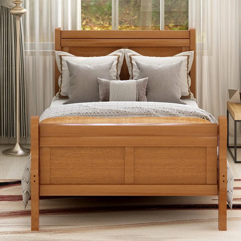 Single Bed: Oak Modern Bed