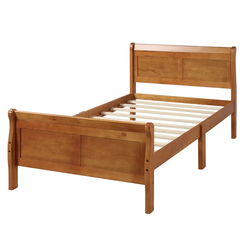 Single Bed: Oak Modern Bed