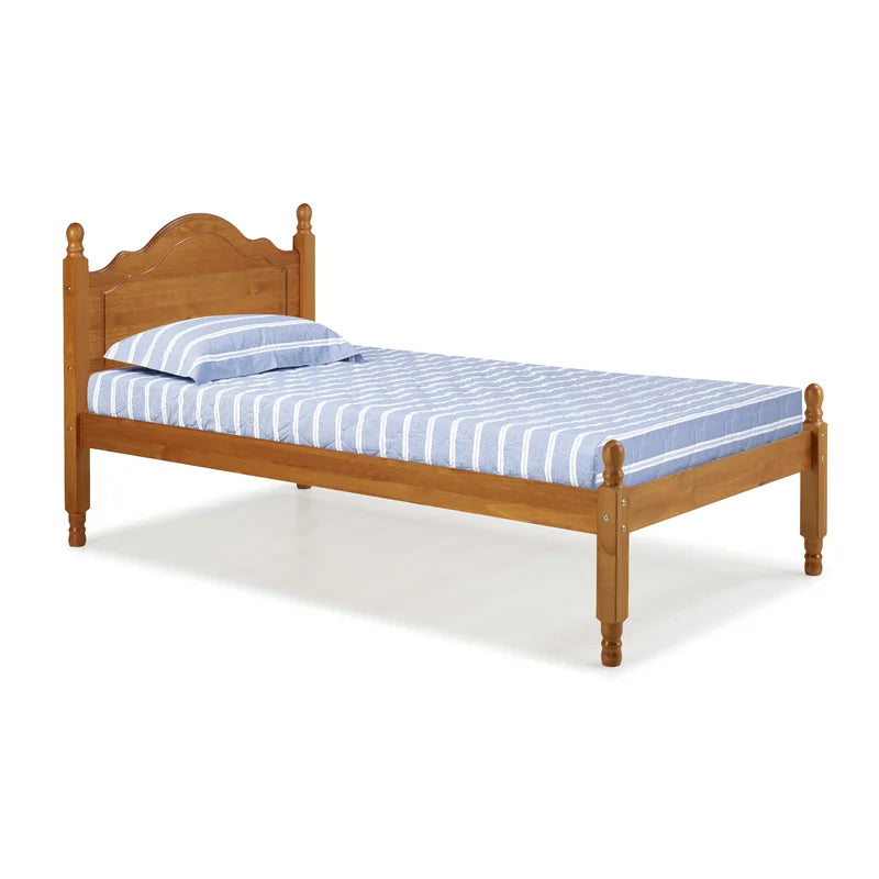 Single Bed: Pine Solid Wood Bed