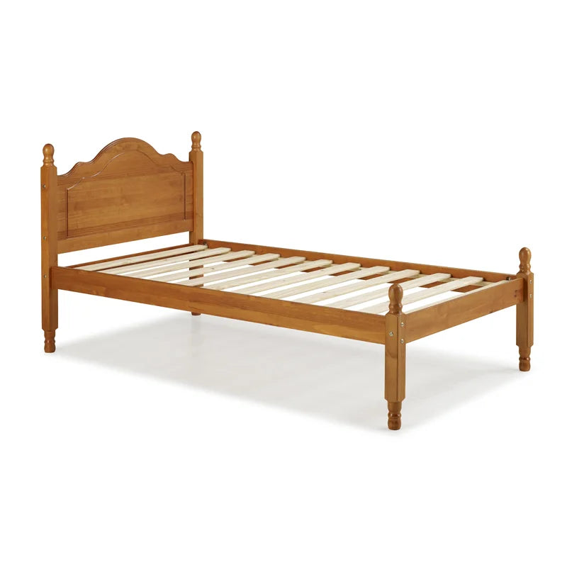 Single Bed: Pine Solid Wood Bed
