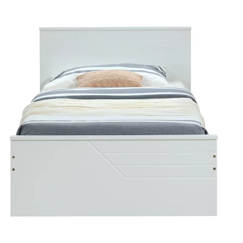 Single Bed: Piya Wooden Platform Bed