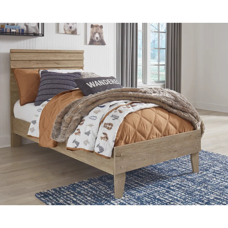 Single Bed: Platform Modern Bed