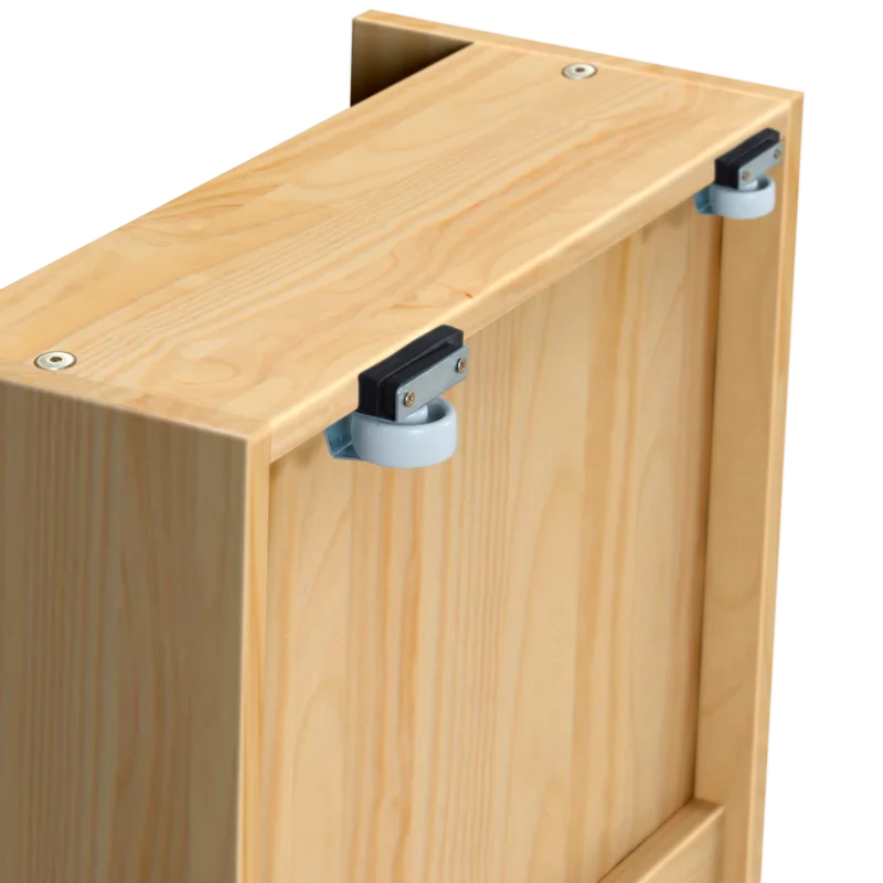 Single Bed: Wooden Bed with Drawers