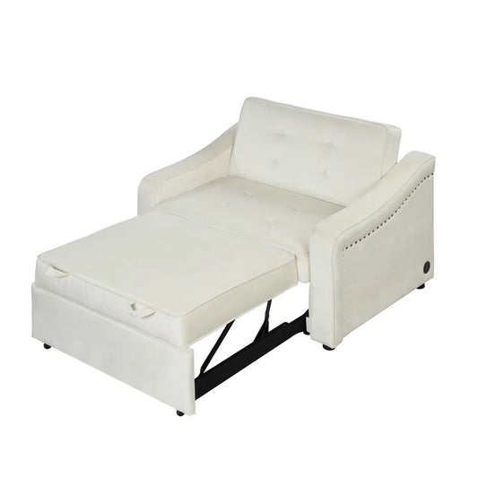Sofa Bed: 50.6'' Upholstered Sofa Cum Bed